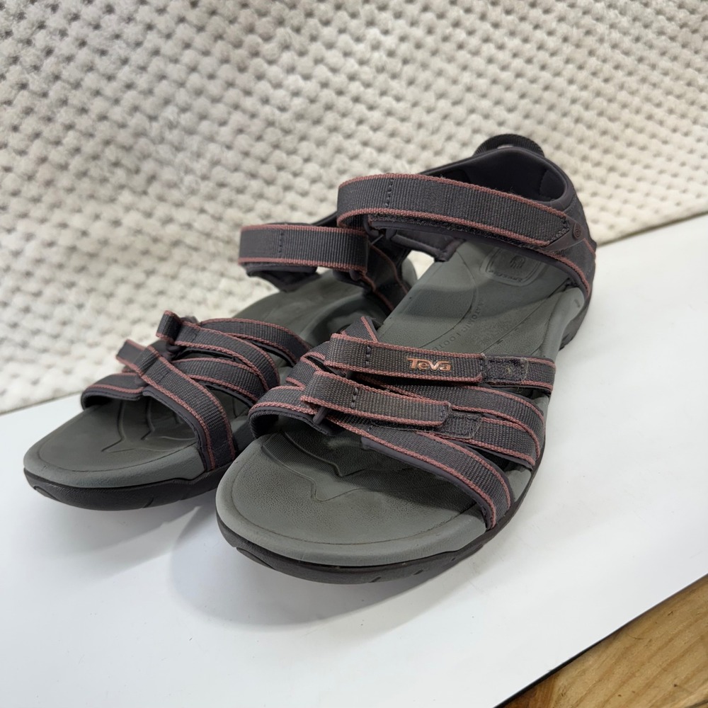 Teva Tirra Sport Sandals Womens Size 8 Grey Rose Strappy Hiking Water 4266
